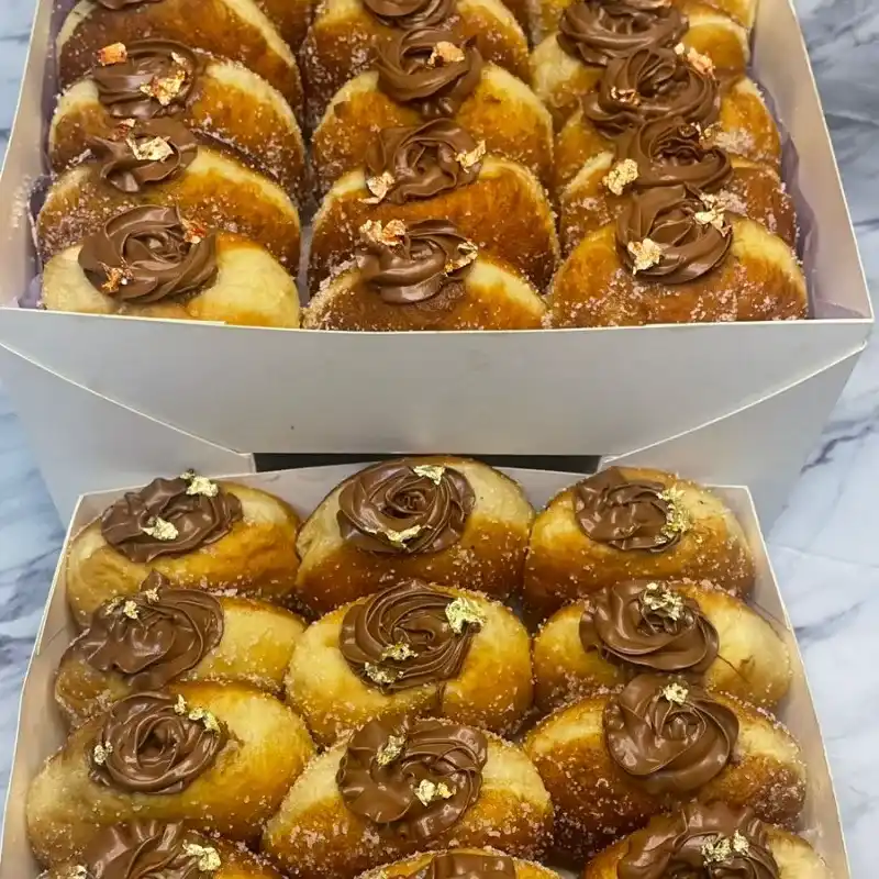 32mini berlinas rellenas  de Nutella