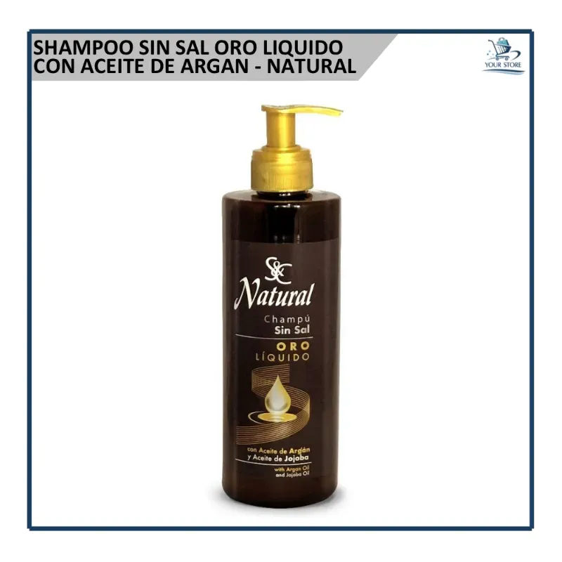 Shampoo sin Sal Oro Líquido - Natural (400ml)