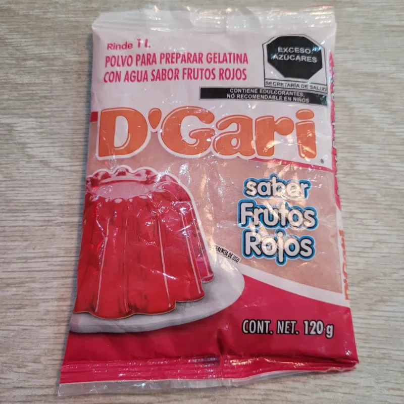 GELATINA D'GARI FRUTOS ROJOS 120GR