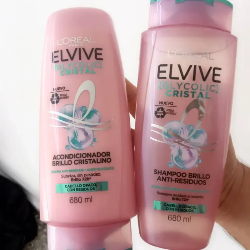  Elvive Loreal Paris [Glycolic] Cristal – Set de Shampoo & Acondicionador