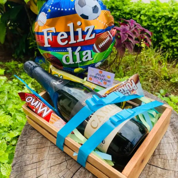 Caja de madera con candy