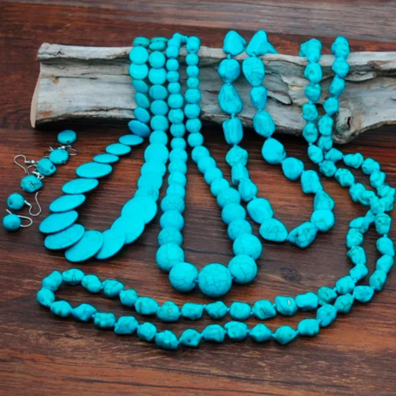 Collares de turquesa.