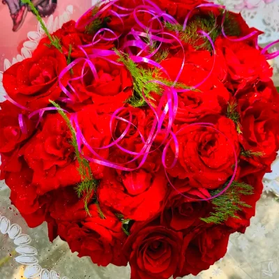 Ramo de rosas naturales (30+)