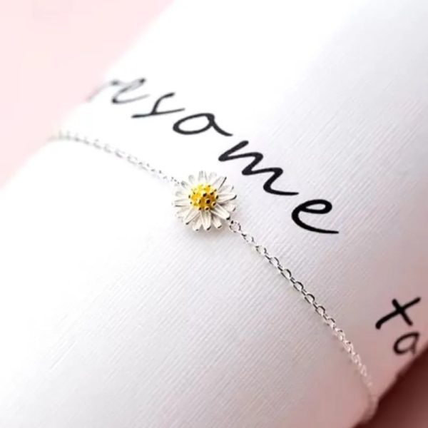 Pulsera de margarita blanca