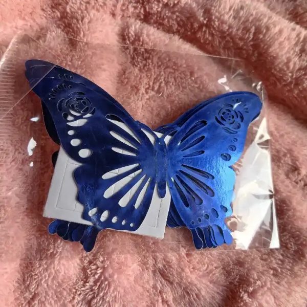 Paquete Mariposa decorativa 12 unidades azul rey