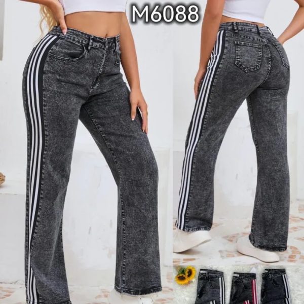 Pantalones de Mezclilla con Rayas