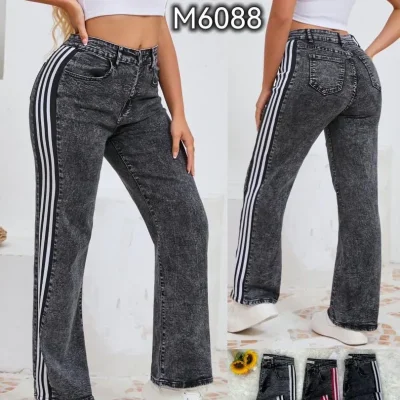 Pantalones de Mezclilla con Rayas