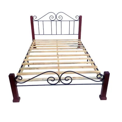 Cama camera mixta de metal y madera Modelo DF2