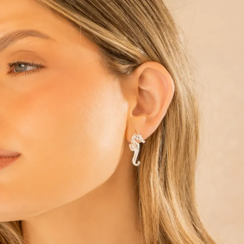 Arete caballito de mar silver