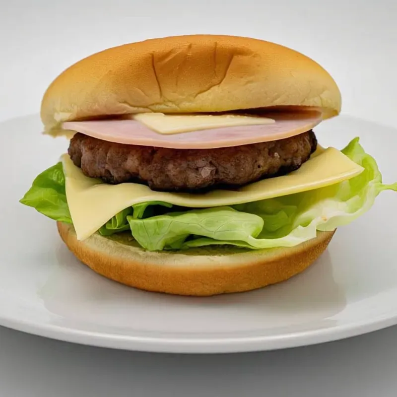 Hamburguesa con Jamón y Queso