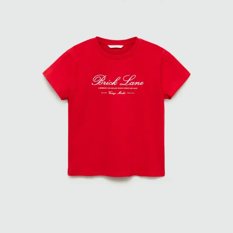 Camiseta algodón detalle bordado