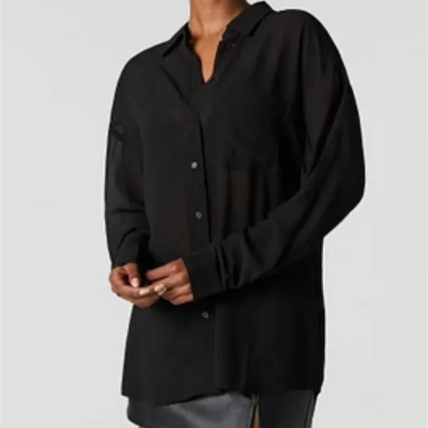 Camisa negra transparente