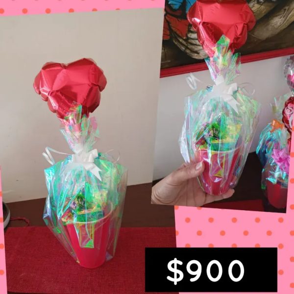 Vaso con Confituras, Regalo para el 14 de febrero