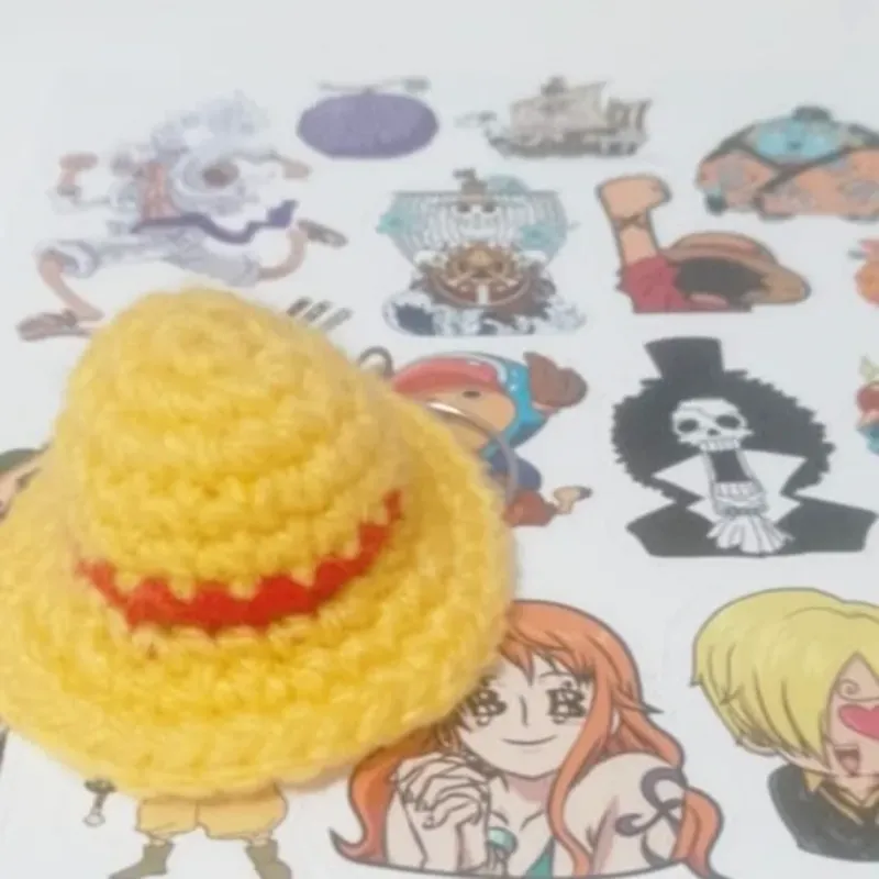 ‍☠️ Sombrero de Luffy llavero tejido