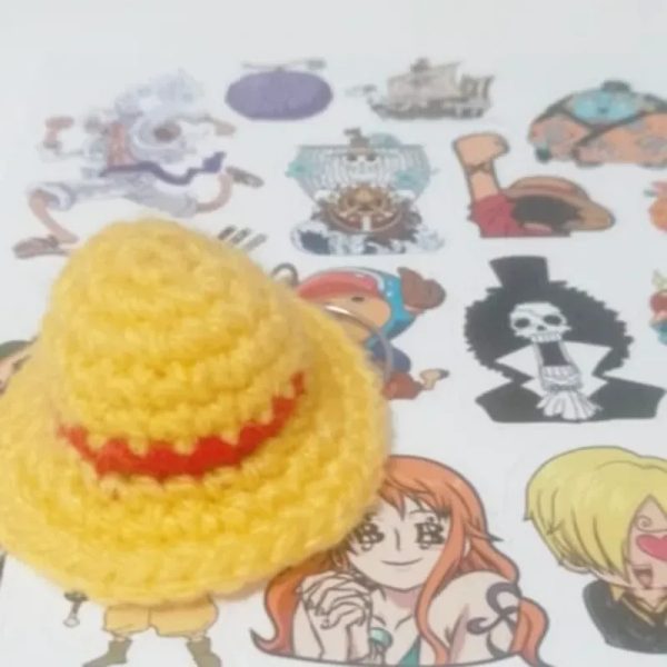 ‍☠️ Sombrero de Luffy llavero tejido