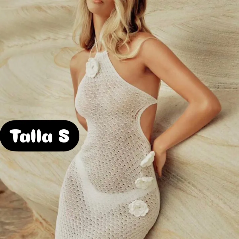 Vestido de punto blanco