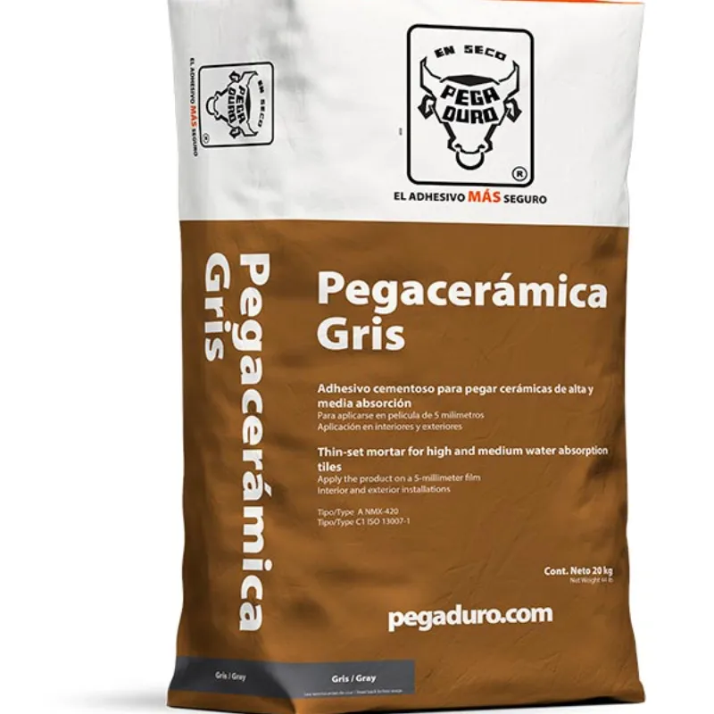 Cemento Cola Ceramico Pegaduro Gris 20 kg