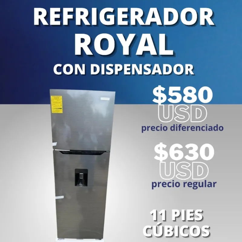 REFRIGERADOR ROYAL CON DISPENSADOR