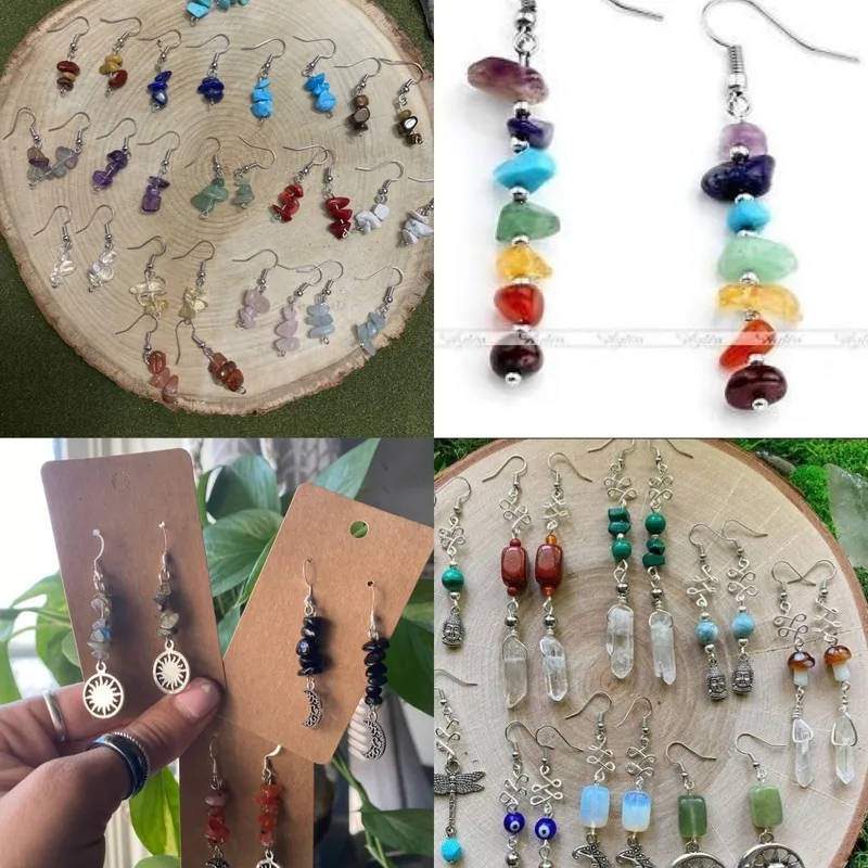 Aretes con piedras preciosas‍♂️