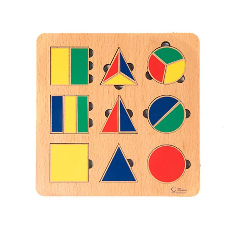 Puzzle de Figuras Geométricas  en madera.
