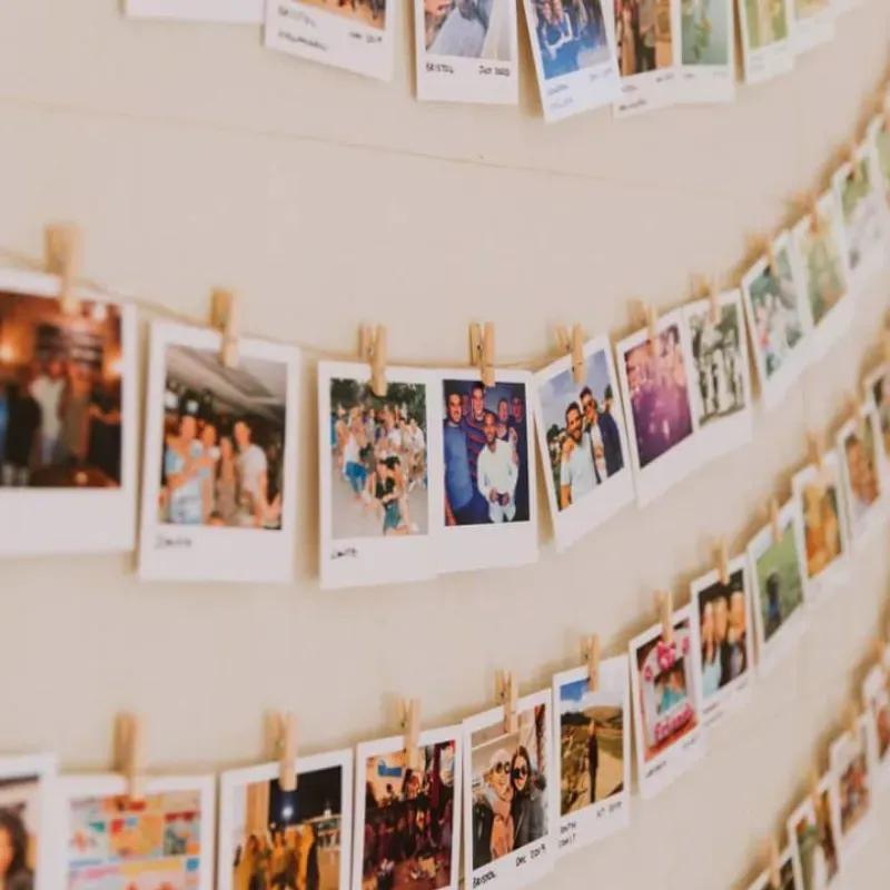 Tendedera de fotos sencillas