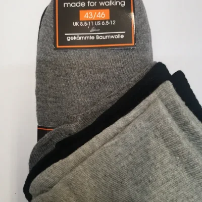 MEDIAS DE HOMBRE (NEGRA Y GRIS) 43/46