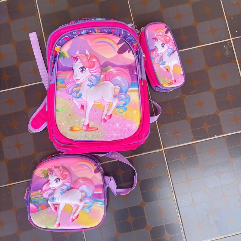 Set de mochila+loncheras+estuchera