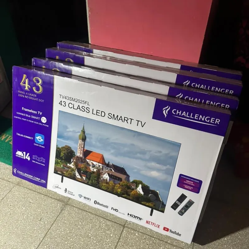 Smart TV Challenger 43" ✅ Soporte A La Pared ✅ Dos Mandos