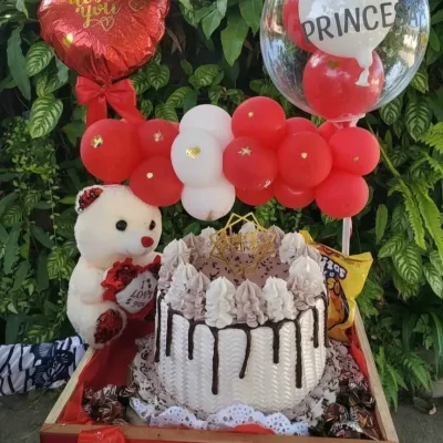 Cajita personalizada (peluche,pastel y color varía)