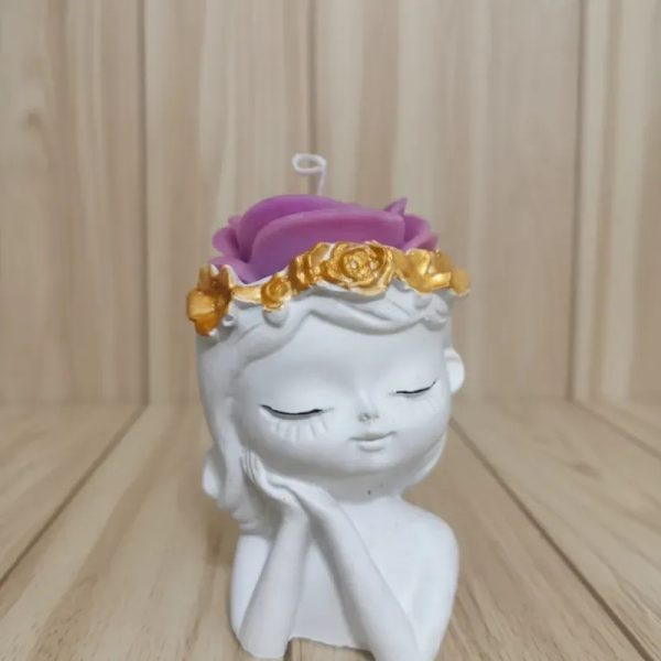 Muñeca con Vela de  Rosa