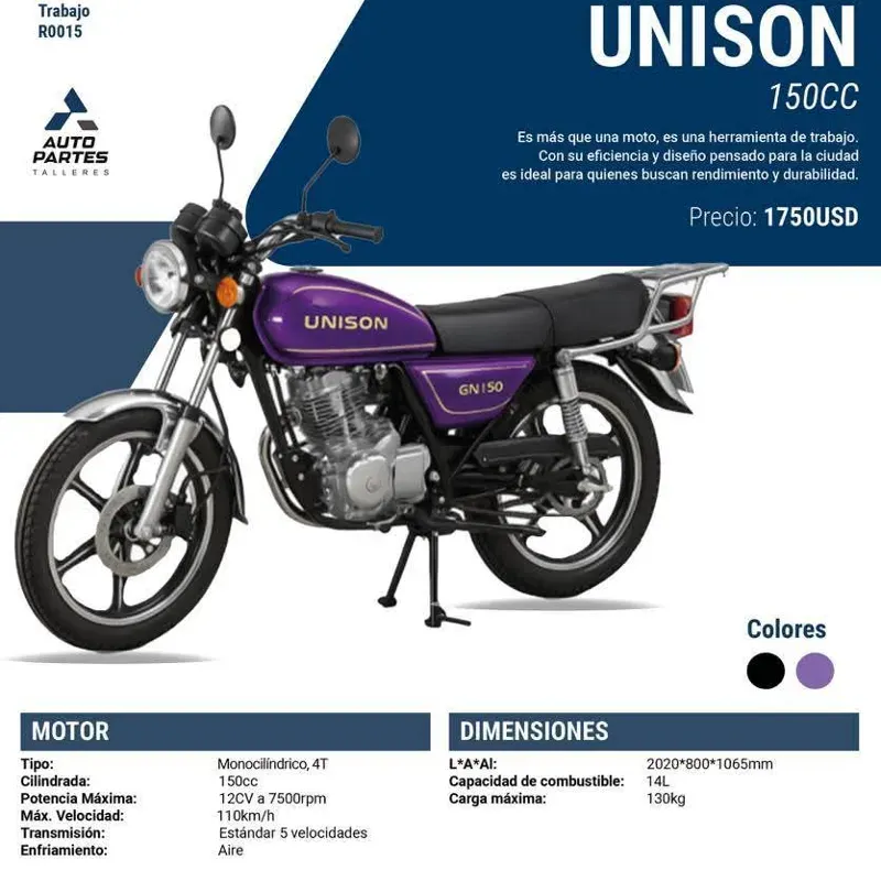 Moto Unison 150 cc