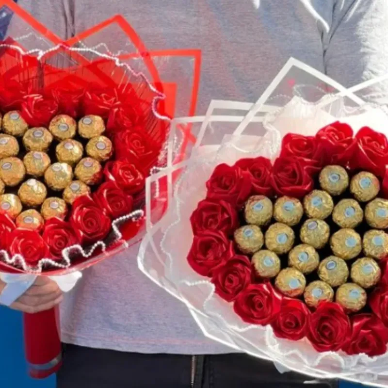 Ramos de rosas y bombones