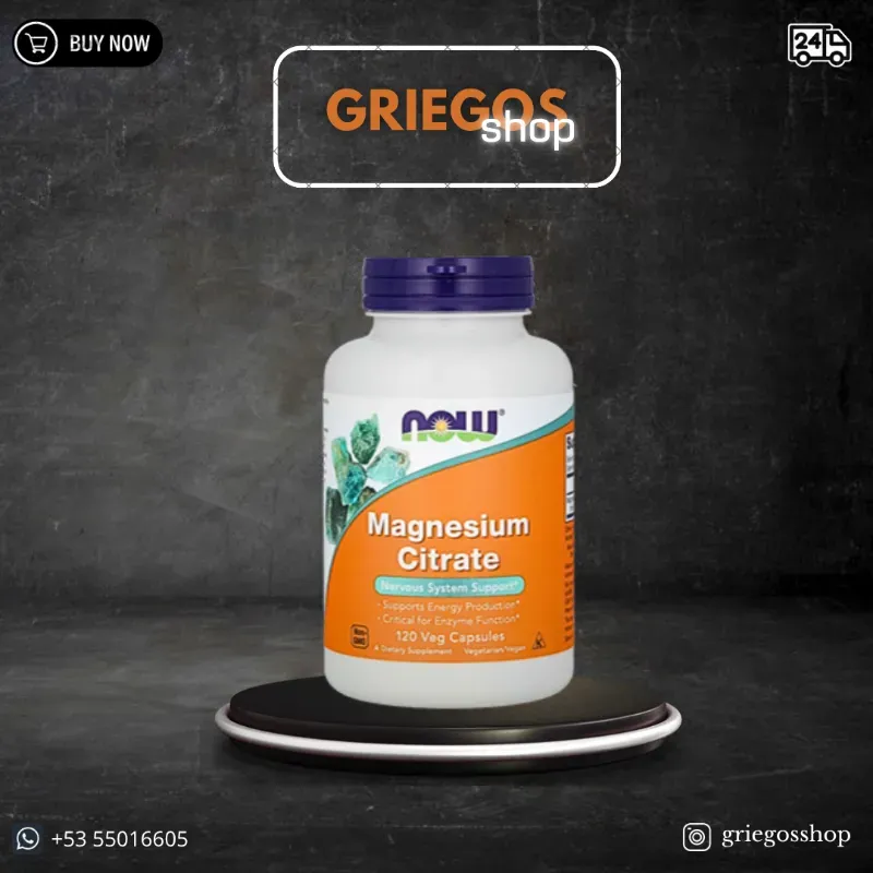 Citrato de Magnesio | "NOW FOODS" | 120caps