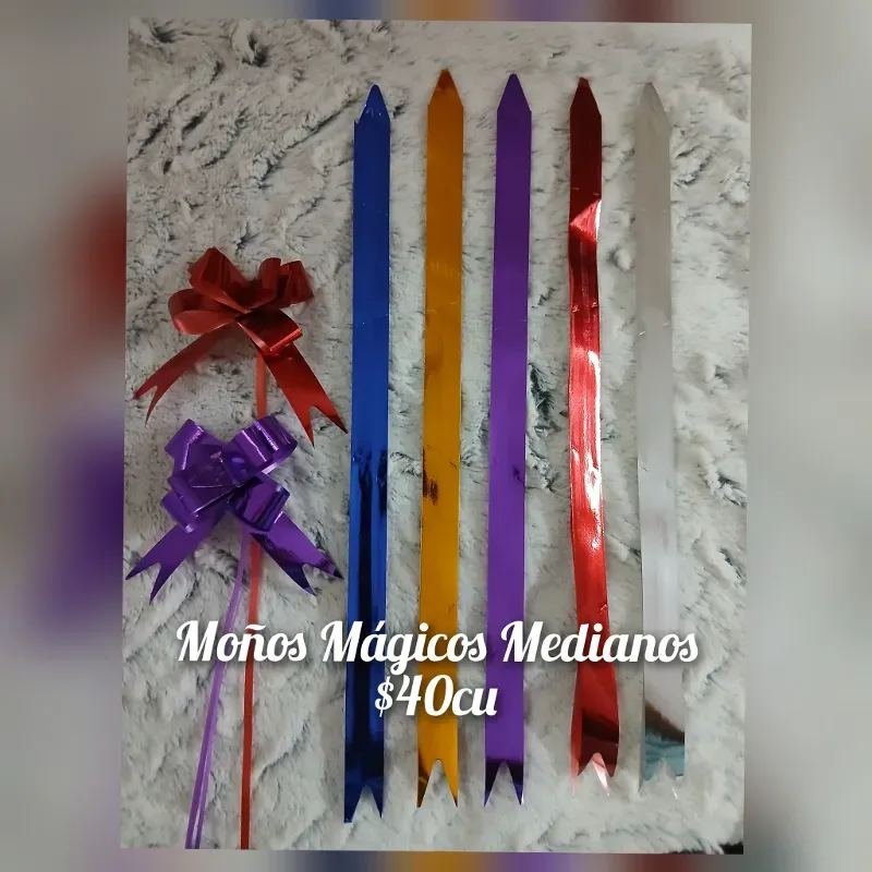 Lazos magicos medianos metalizados