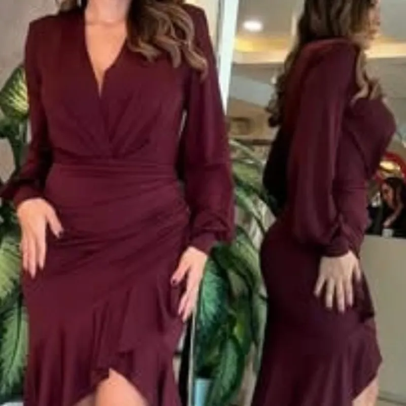 vestido bordeaux