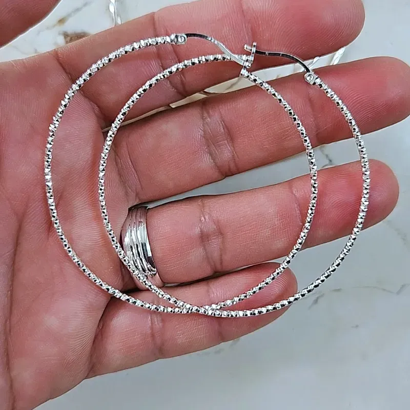 Argollas de plata esterlina 925 #30