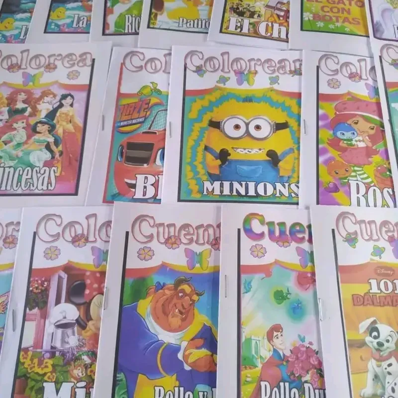 Libros pequeños de colorear y de cuentos
