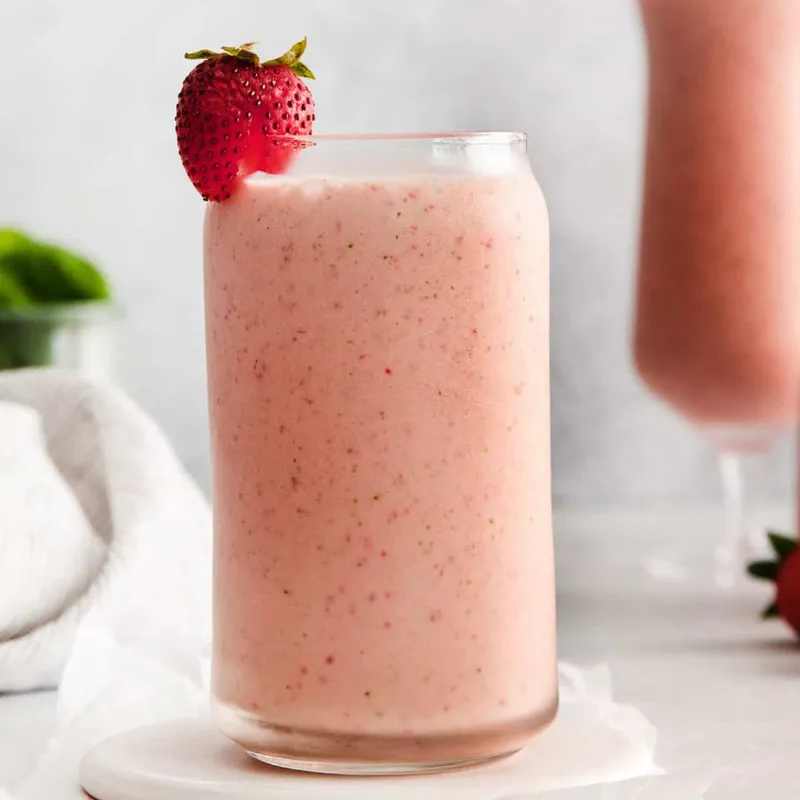 Jugo de fresa natural en almíbar