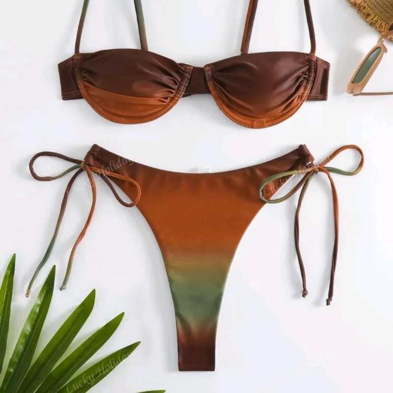 Bikini café con degradado