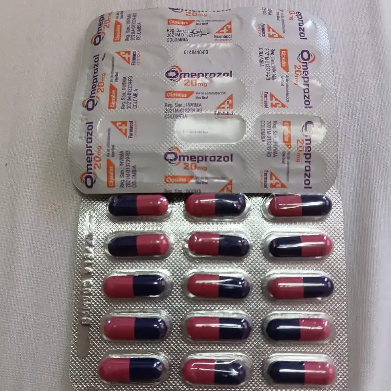 Omeprazol de 20 mg de 15 cápsulas