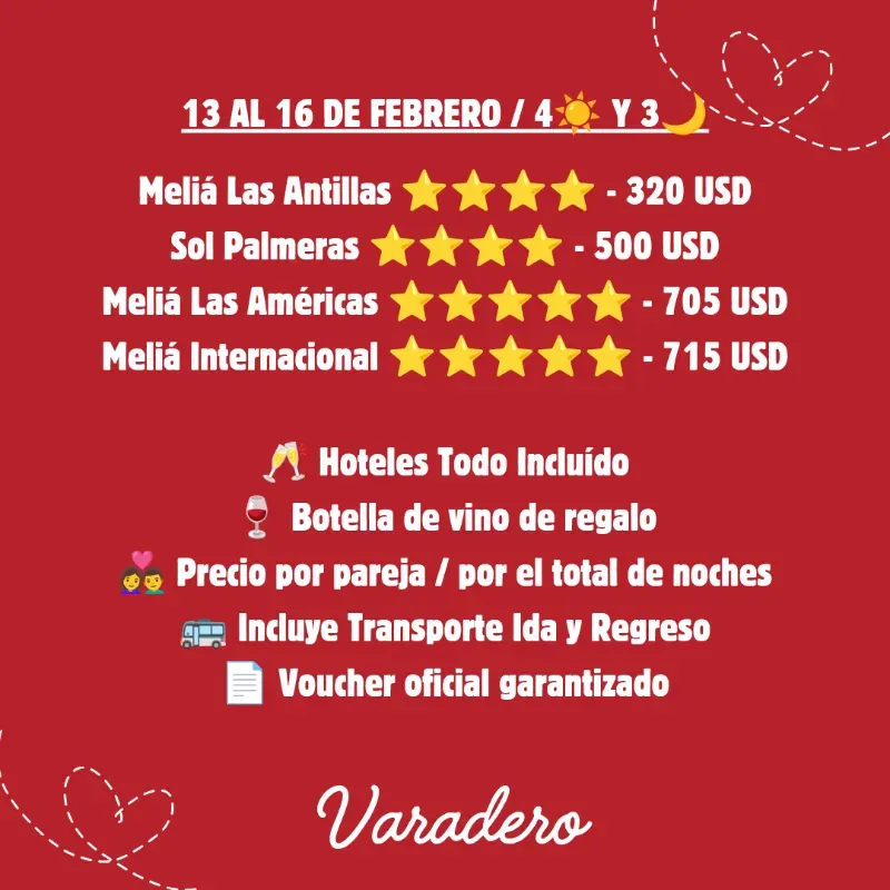 Hoteles en Varadero para San Valentín 3