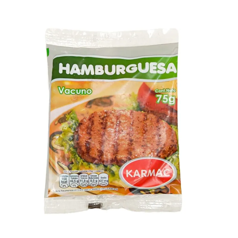 Hamburguesa de res karmac 75g