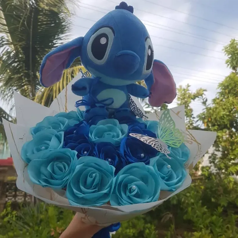 Ramo de 20 Rosas Eternas con peluche