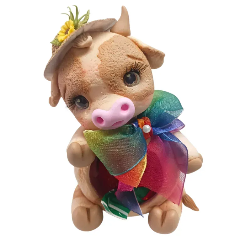 Caramelera Dulce Vaquita con lazo doble