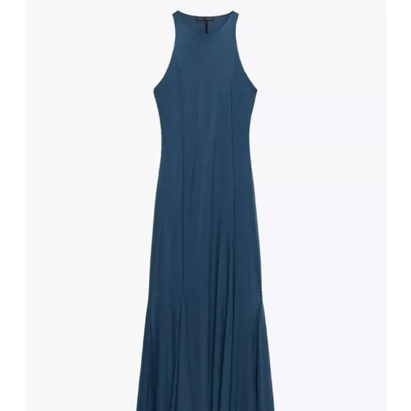Vestido azul entallado