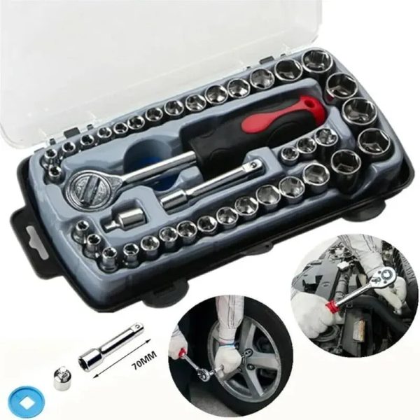 Juego de Llaves de Vaso (Cubos) 40 Piezas -Marca:Diesel Tools  Modelo:ADP25