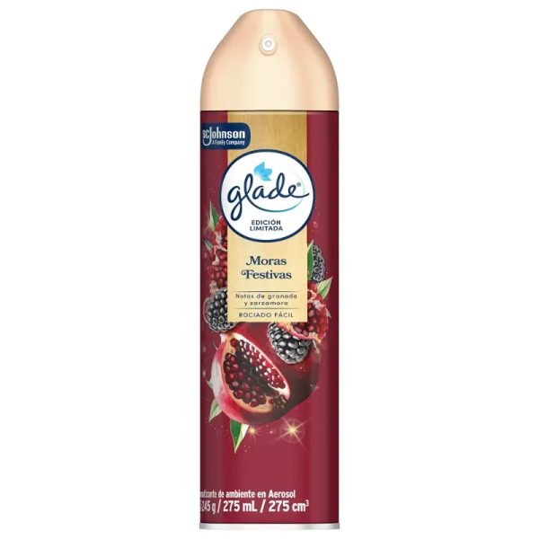 Aromatizante Glade en aerosol Moras festivas