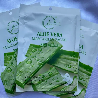 Mascarillas faciales de Aloe vera 