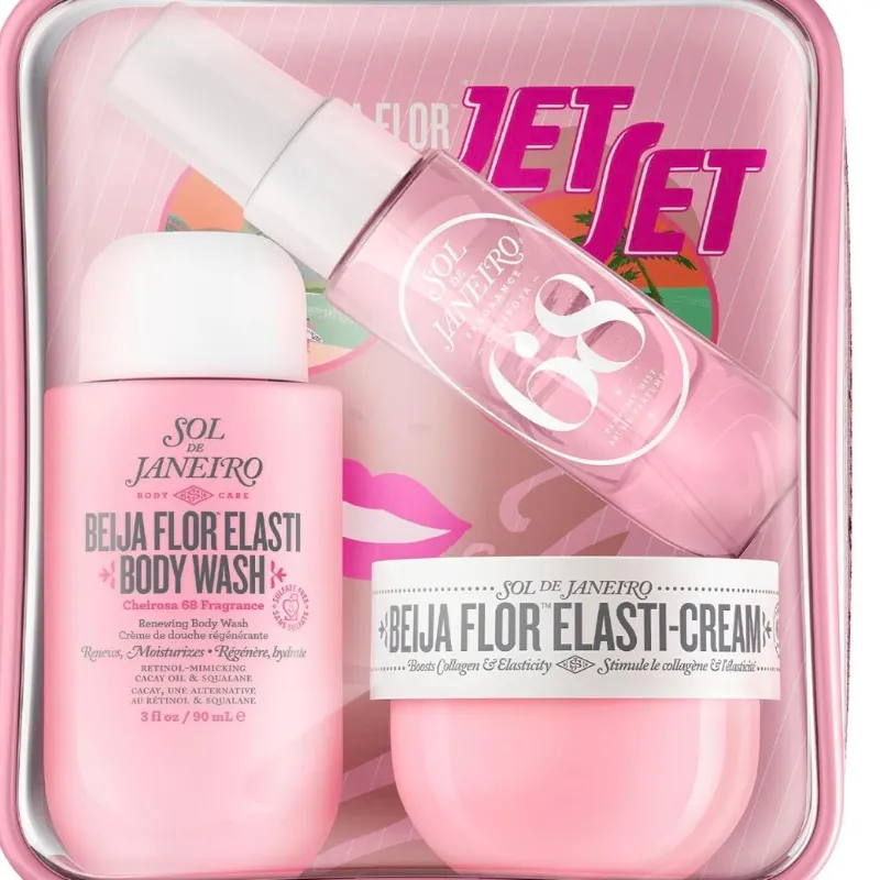 Set de Sol de Janeiro Bejia Flor Set Brazilian jasmine & pink dragonfruit.