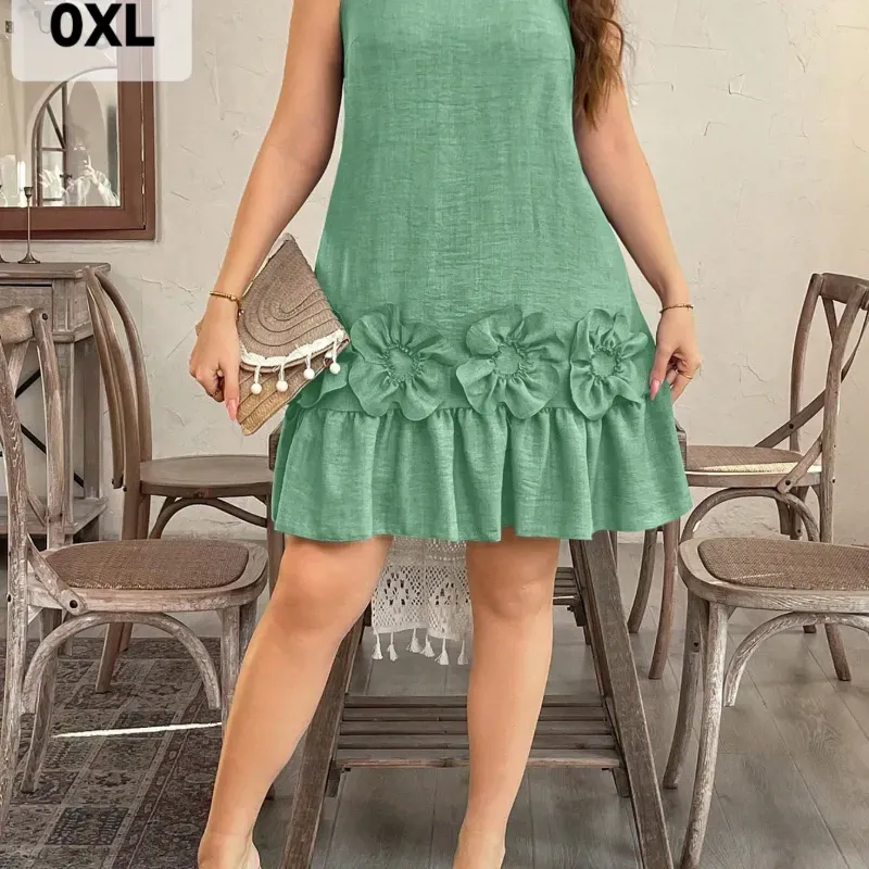 Vestido flores Verde